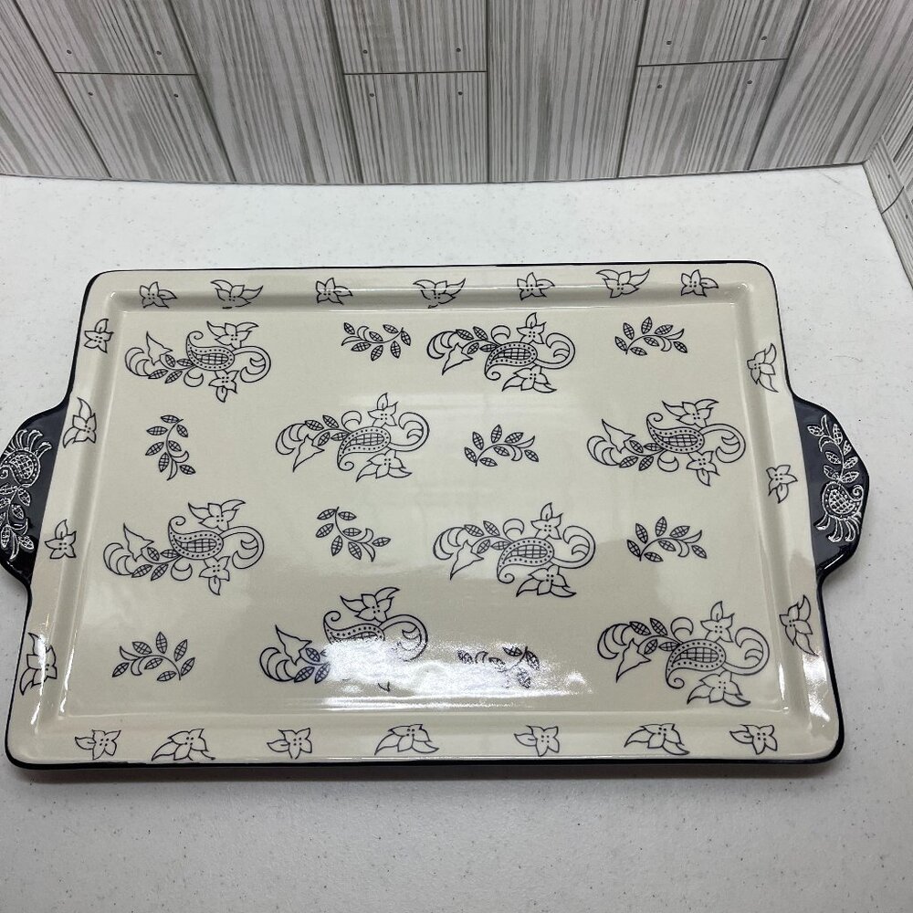 Baum Stoneware Serving Tray